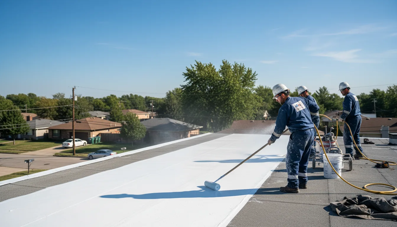 Commercial roof coating in Dyess, AR near me